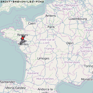 Saint-Brevin-les-Pins Karte Frankreich