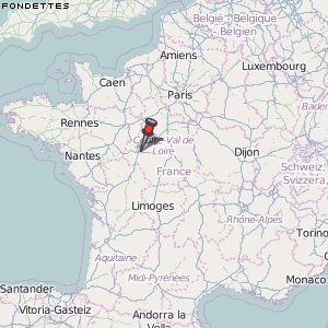 Fondettes Karte Frankreich