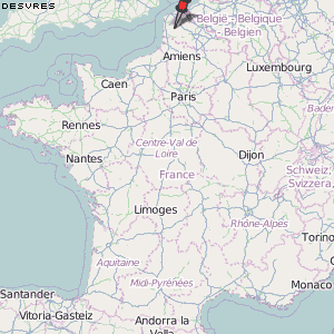 Desvres Karte Frankreich