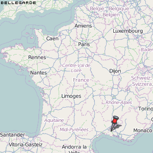 Bellegarde Karte Frankreich