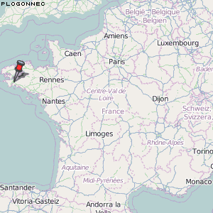 Plogonnec Karte Frankreich