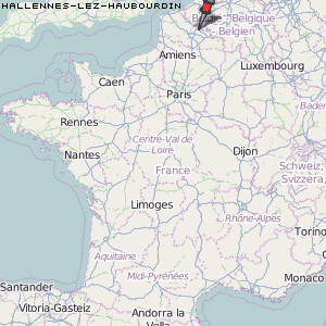 Hallennes-lez-Haubourdin Karte Frankreich