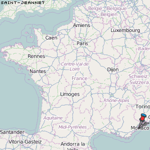 Saint-Jeannet Karte Frankreich