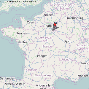 Vulaines-sur-Seine Karte Frankreich