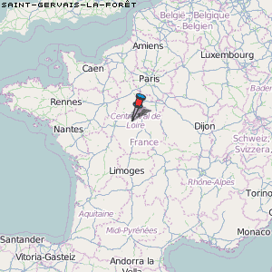 Saint-Gervais-la-Forêt Karte Frankreich