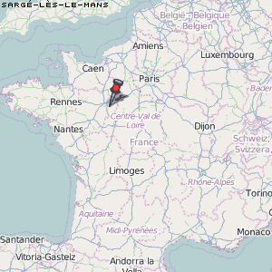 Sargé-lès-le-Mans Karte Frankreich