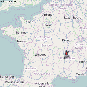 Pélussin Karte Frankreich