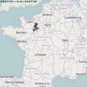 Fresnay-sur-Sarthe Karte Frankreich