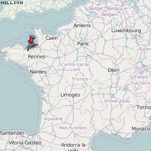 Hillion Karte Frankreich