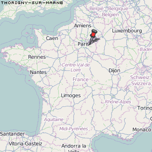 Thorigny-sur-Marne Karte Frankreich