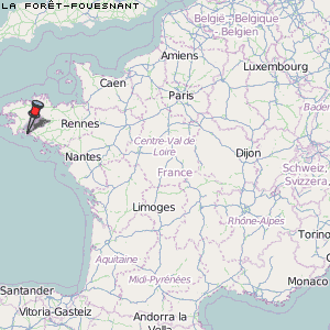 La Forêt-Fouesnant Karte Frankreich