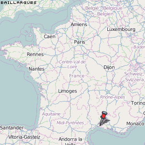 Baillargues Karte Frankreich
