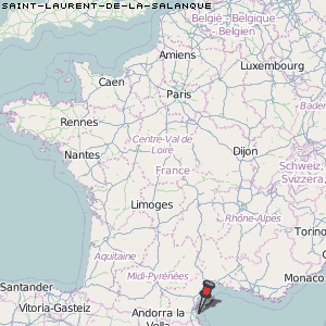 Saint-Laurent-de-la-Salanque Karte Frankreich