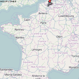 Houplines Karte Frankreich