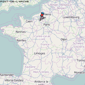 Pont-de-l'Arche Karte Frankreich