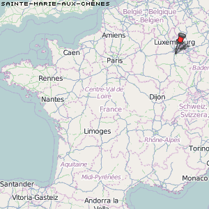 Sainte-Marie-aux-Chênes Karte Frankreich