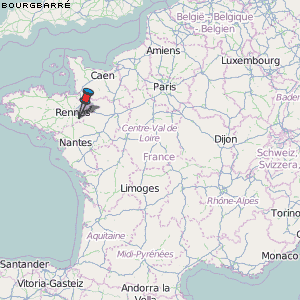 Bourgbarré Karte Frankreich