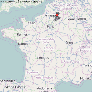 Margny-lès-Compiègne Karte Frankreich