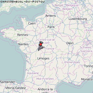 Chasseneuil-du-Poitou Karte Frankreich