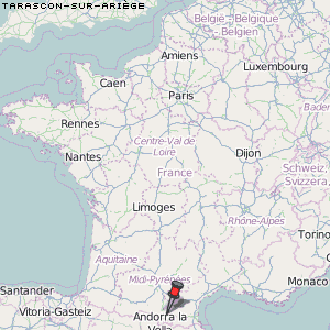 Tarascon-sur-Ariège Karte Frankreich
