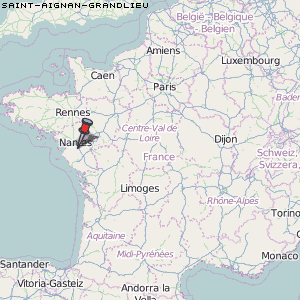 Saint-Aignan-Grandlieu Karte Frankreich