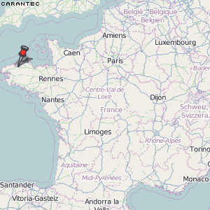 Carantec Karte Frankreich