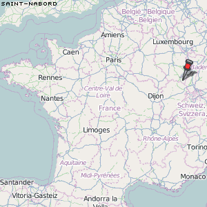 Saint-Nabord Karte Frankreich