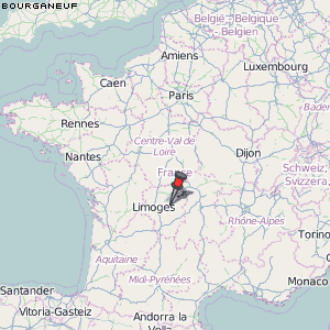 Bourganeuf Karte Frankreich