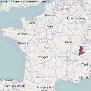 Saint-Pierre-en-Faucigny Karte Frankreich