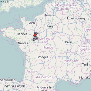 Mazé Karte Frankreich