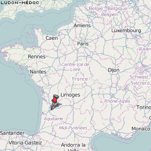 Ludon-Médoc Karte Frankreich