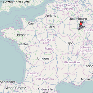 Neuves-Maisons Karte Frankreich