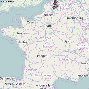 Haisnes Karte Frankreich