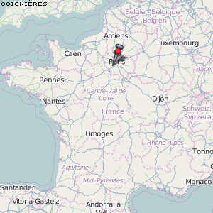 Coignières Karte Frankreich