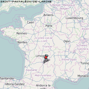 Saint-Pantaléon-de-Larche Karte Frankreich