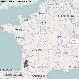 Saint-Paul-lès-Dax Karte Frankreich