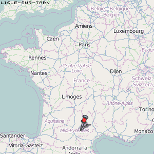 Lisle-sur-Tarn Karte Frankreich