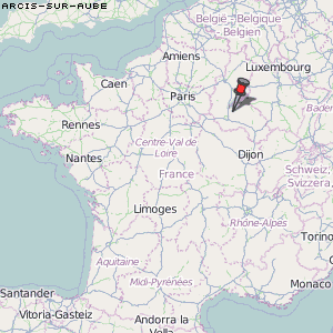 Arcis-sur-Aube Karte Frankreich
