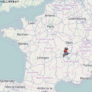 Villerest Karte Frankreich