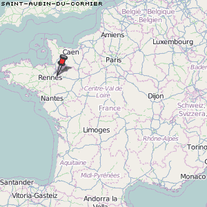 Saint-Aubin-du-Cormier Karte Frankreich