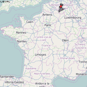 Leval Karte Frankreich