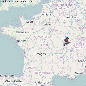 Châtenoy-le-Royal Karte Frankreich