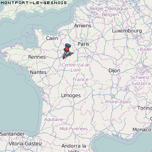 Montfort-le-Gesnois Karte Frankreich