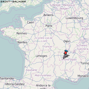 Saint-Galmier Karte Frankreich