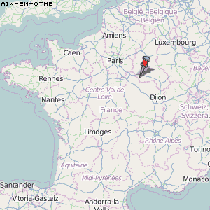 Aix-en-Othe Karte Frankreich