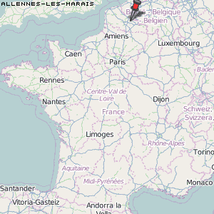 Allennes-les-Marais Karte Frankreich