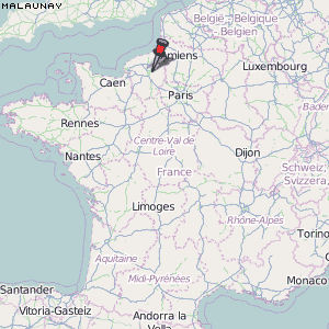 Malaunay Karte Frankreich