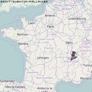 Saint-Quentin-Fallavier Karte Frankreich