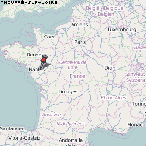 Thouaré-sur-Loire Karte Frankreich