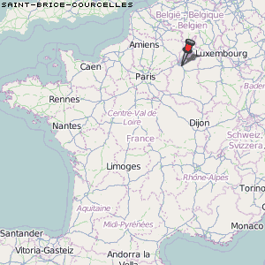 Saint-Brice-Courcelles Karte Frankreich